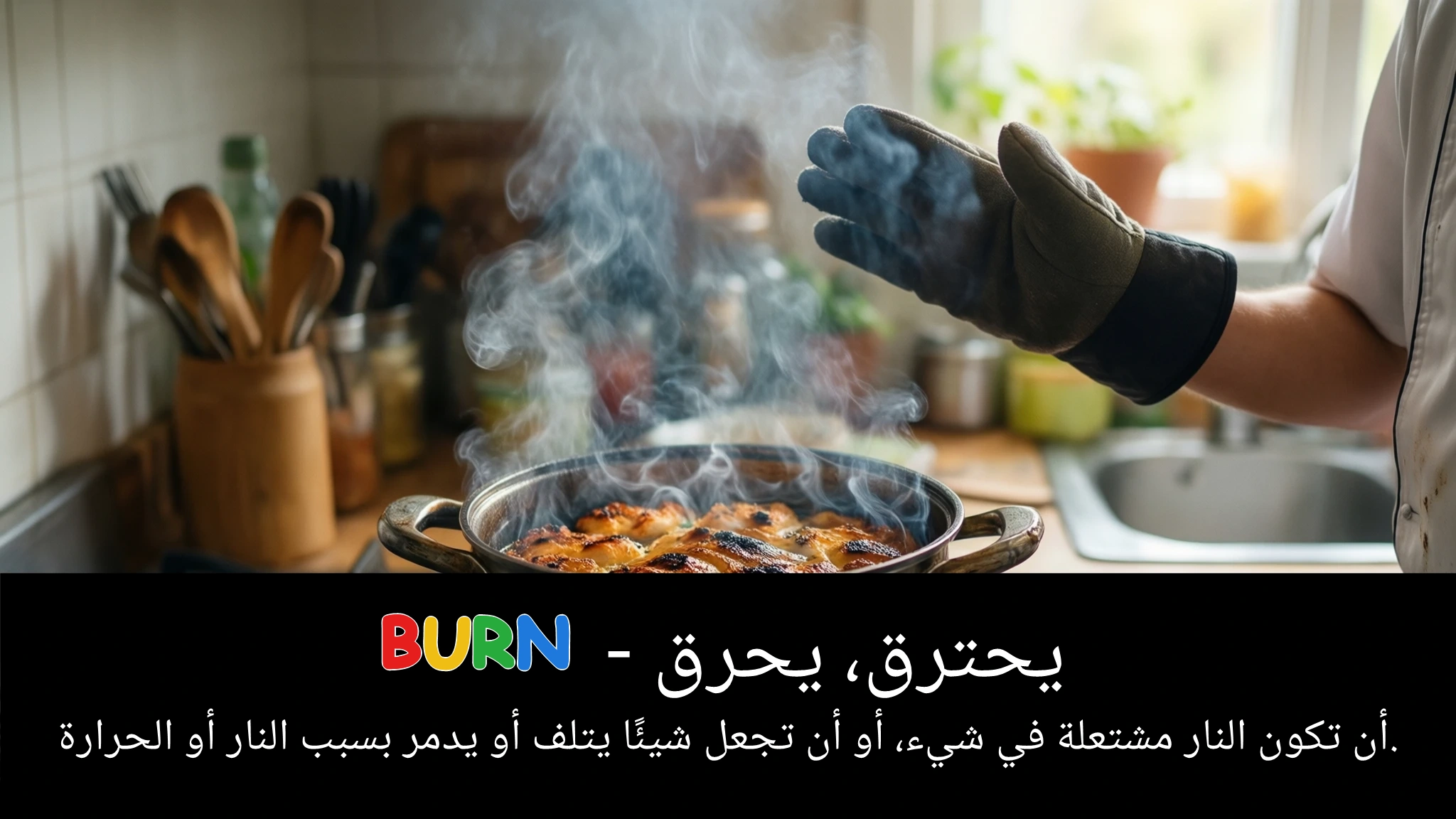 Arabic Illustration for burn